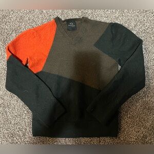 Armani Exchange V-Neck Wool Sweater (Children’s Size M)(Black, Green ,Orange)